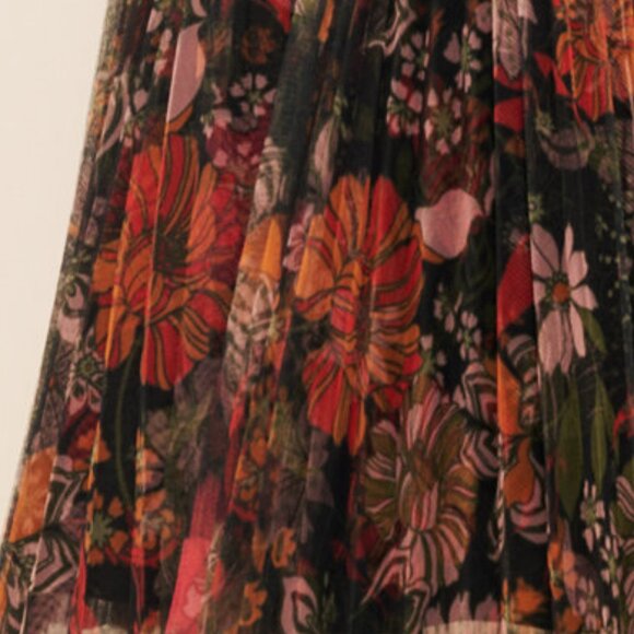 Amara Corset Pleated Tulle Fit & Flare Midi Dress - Picture 12 of 16